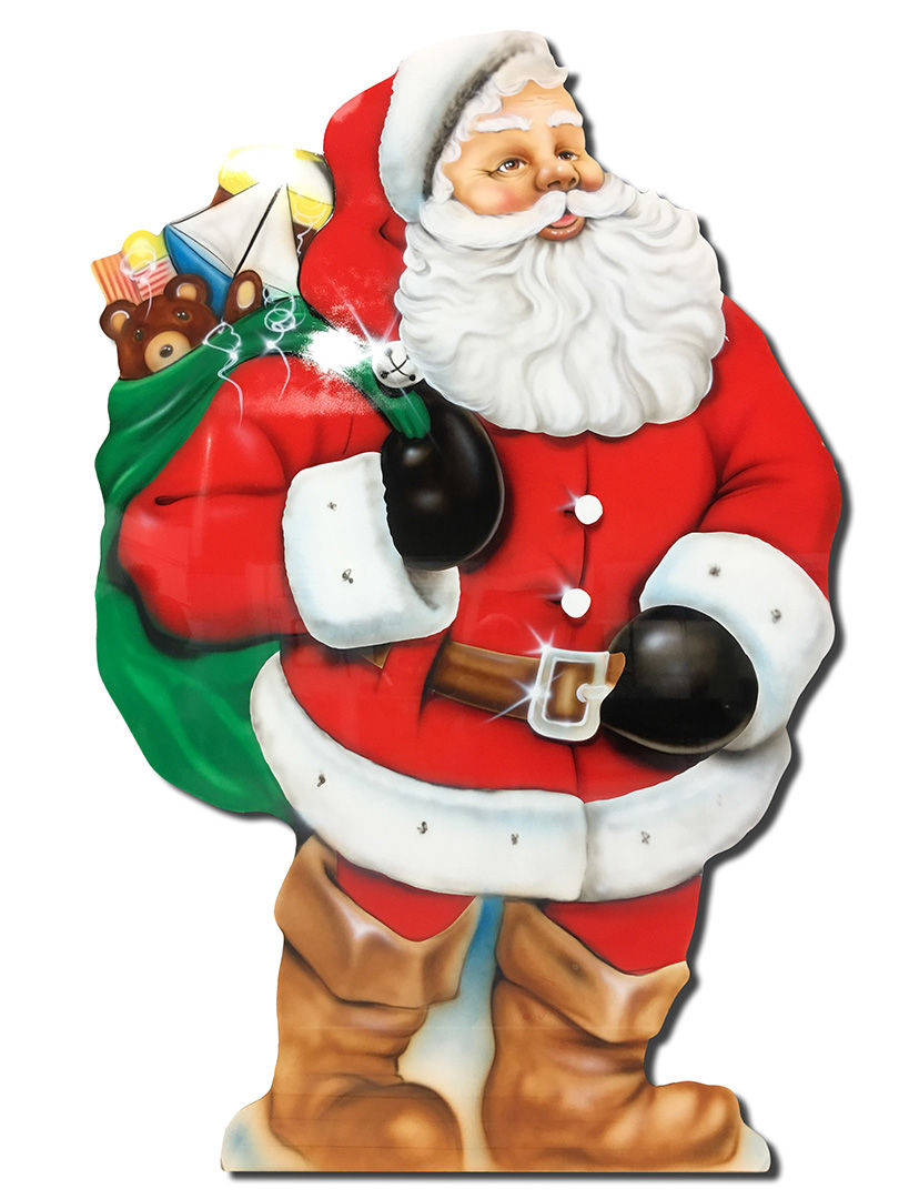 Santa & Presents Cutout