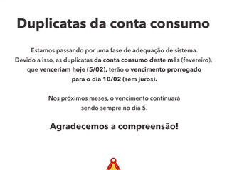 Prorrogação de duplicatas de conta consumo