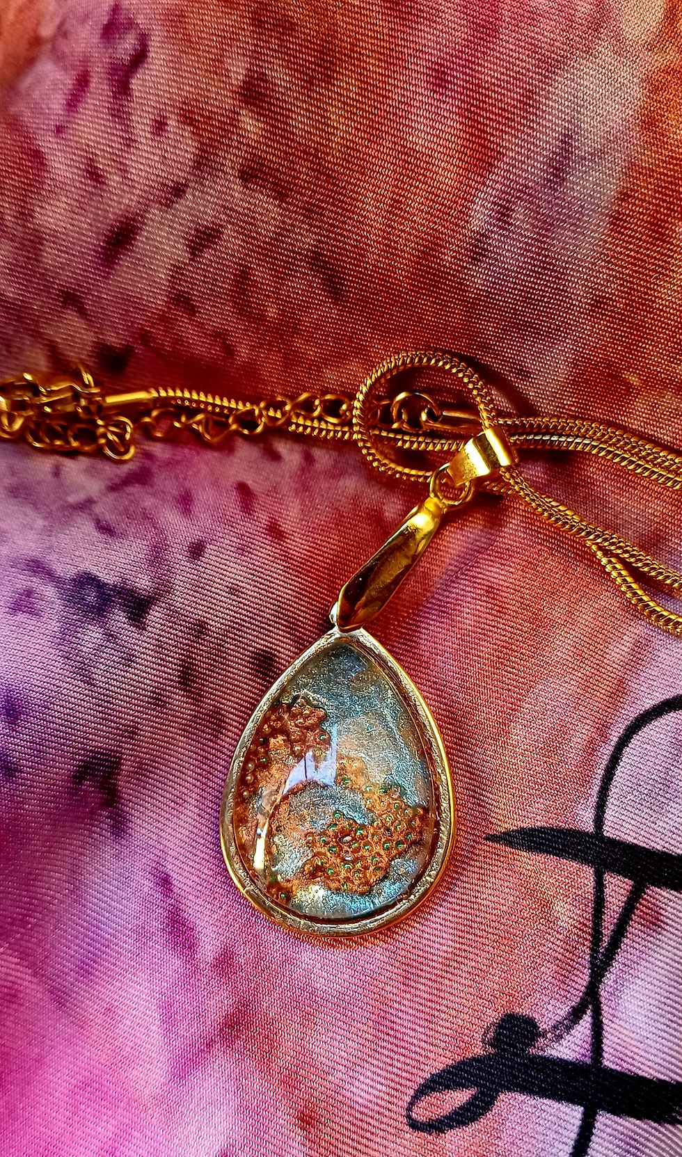 Thumbnail: Copper bliss teardrop pendant 