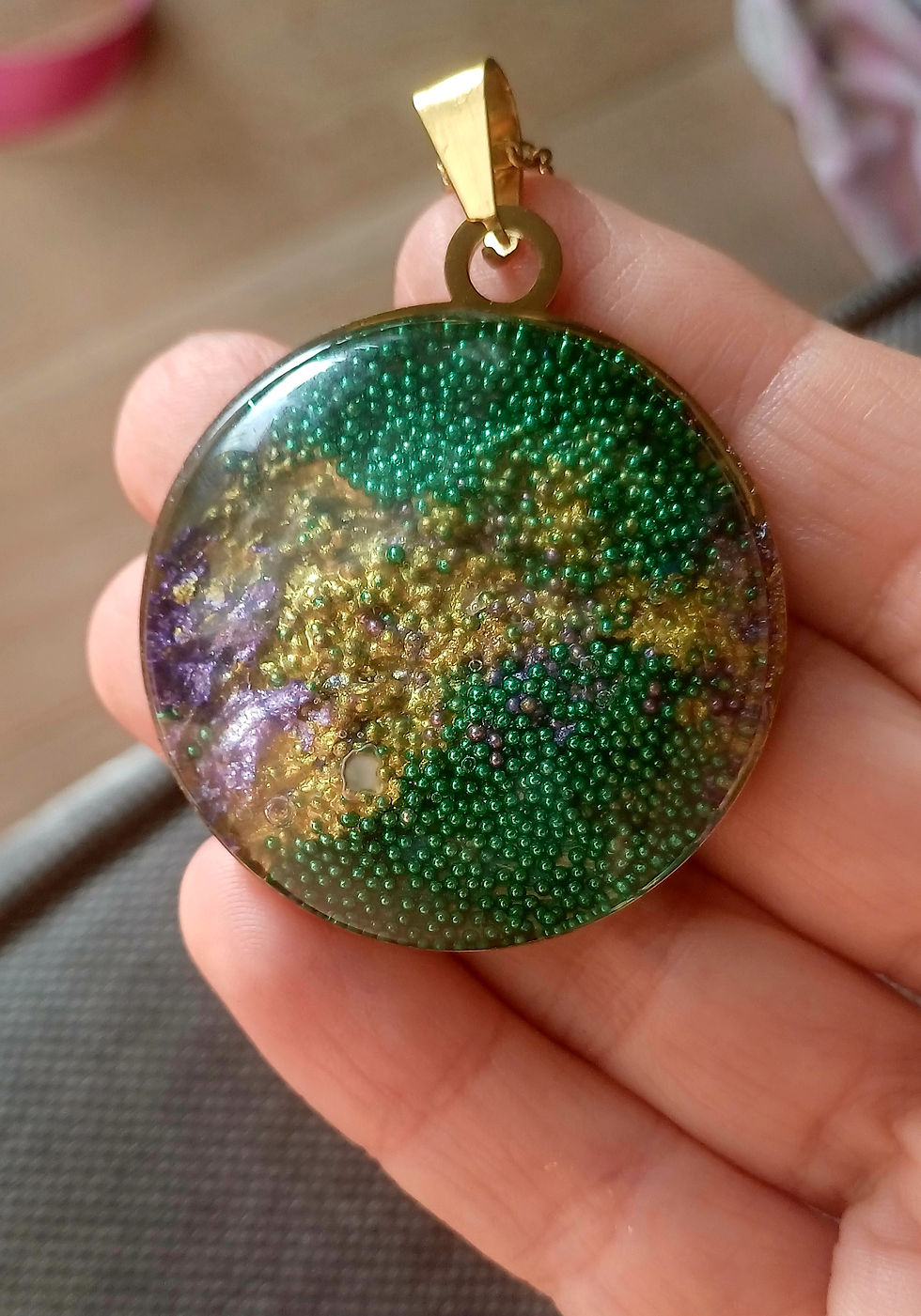 Thumbnail: Green 💚 Speckled Pendant 