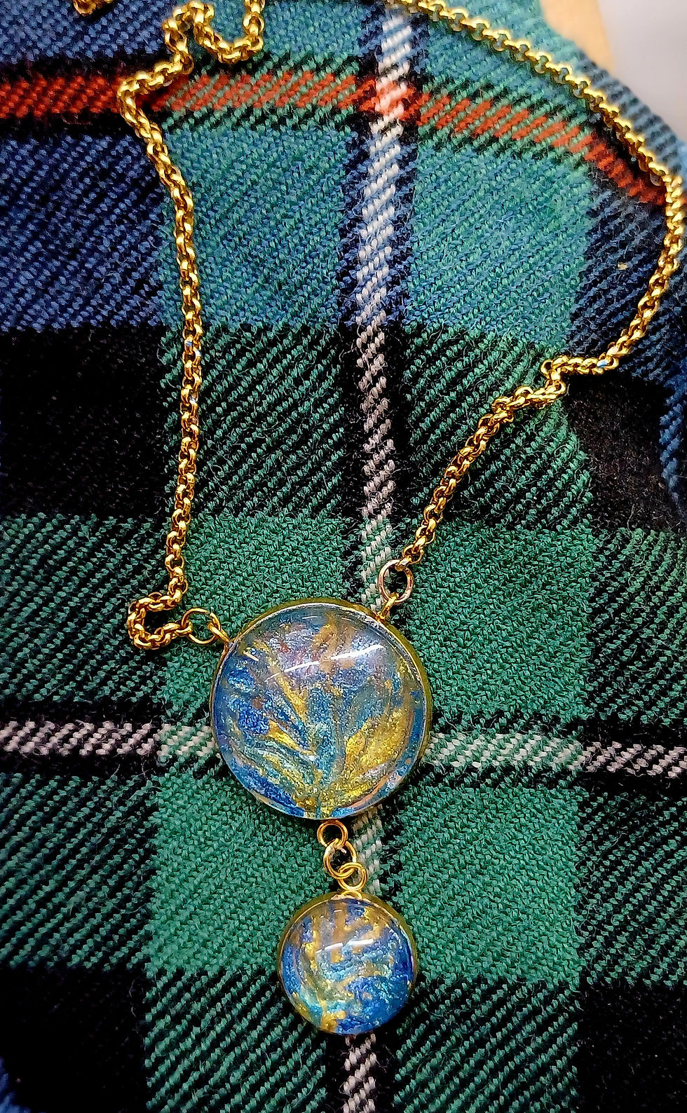 Thumbnail: Blue double 💙 Pendant necklace 