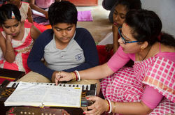 Teaching at Chanda Village School