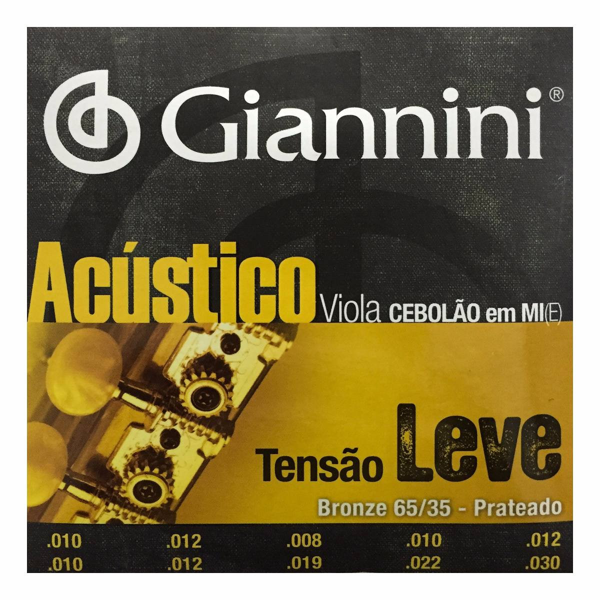 Encordoamento para Viola Giannini Acústico Tensão Leve