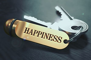 Keys to Happiness. Concept on Golden Key