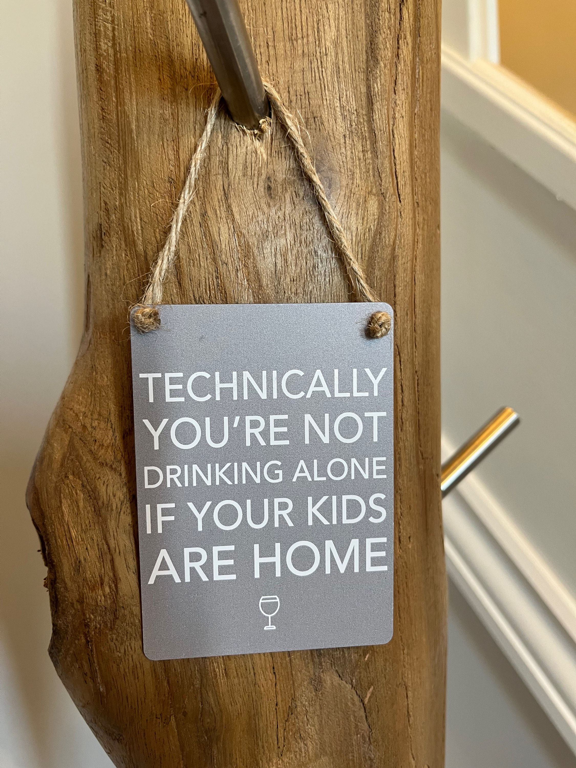 Drinking Alone Mini Sign