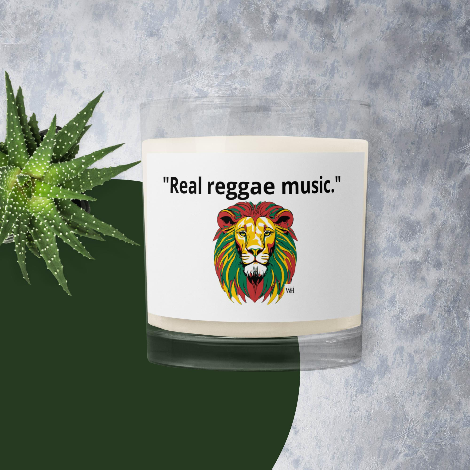 Glass jar soy wax candle