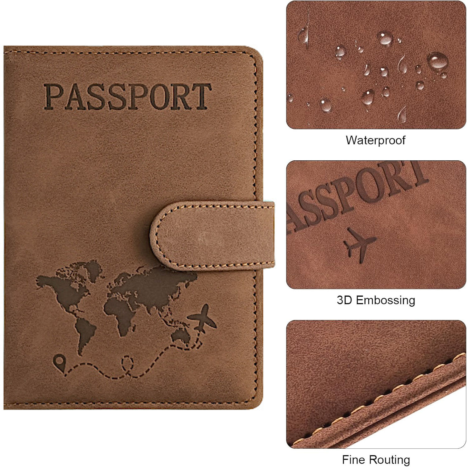 Passport Holder for Travel Essentials Passport Wallet Cover Case for Travel Acce