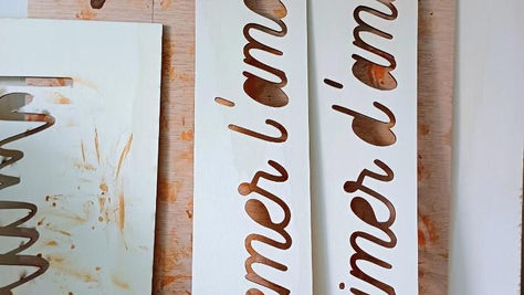 Phrase personnalisée, citation murale, décoration artisanal