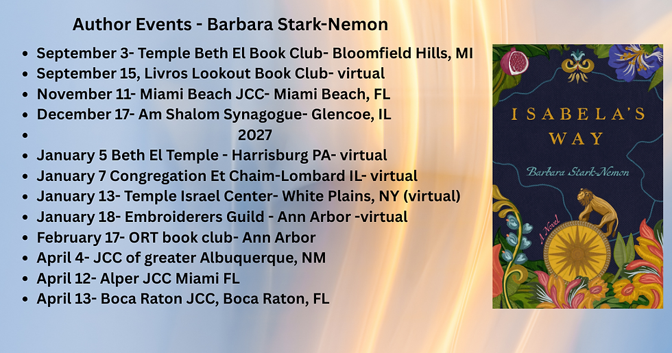 Barbara Stark-Nemon Author Events 2026-27