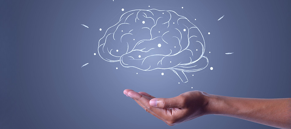 hand brain drawing grey background_edite