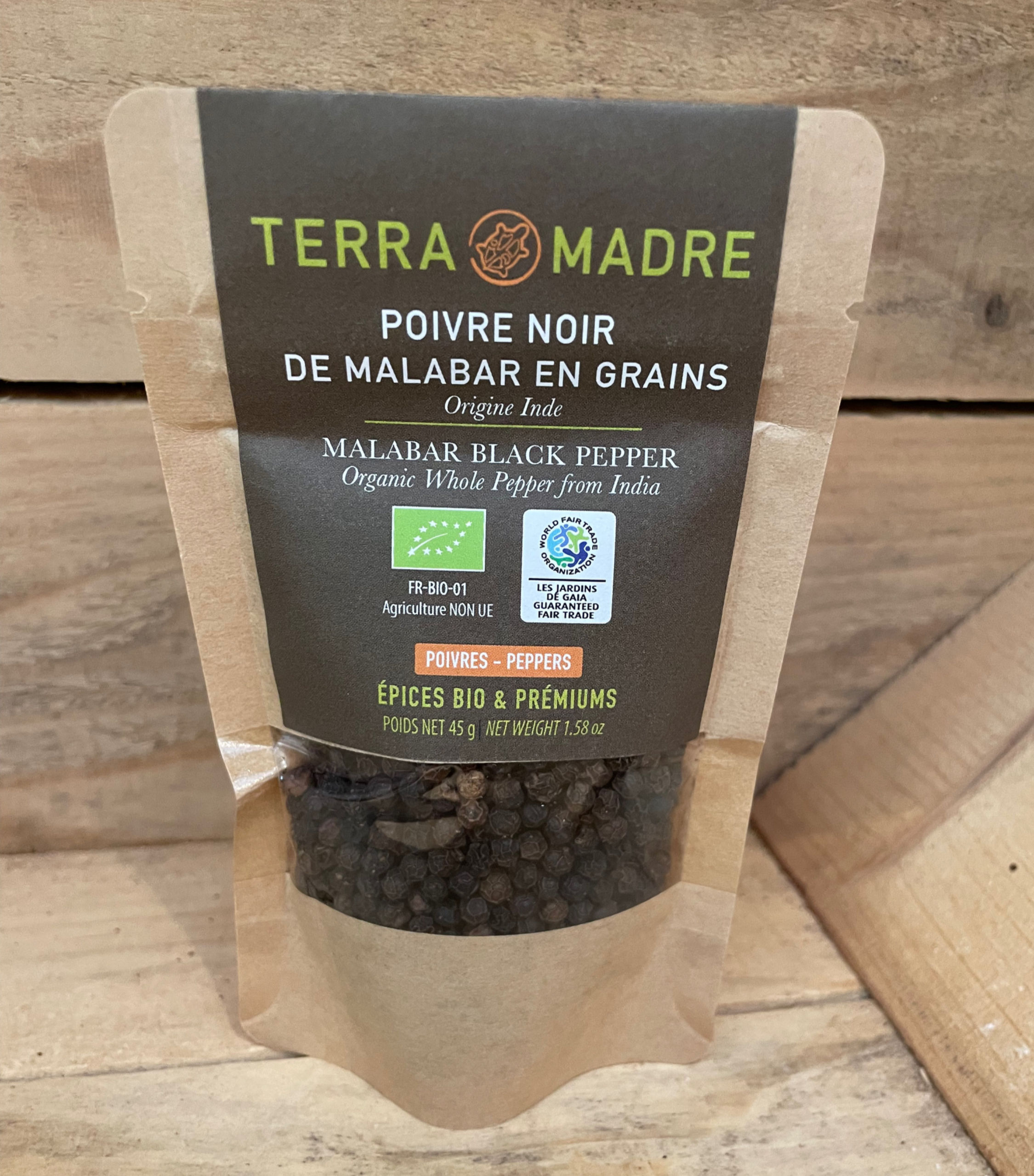 Poivre noir de Malabar en grains