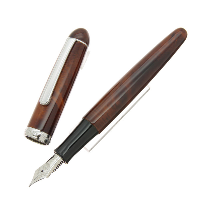 Nakaya Fountain Pen Briar 14k (rhrodium)