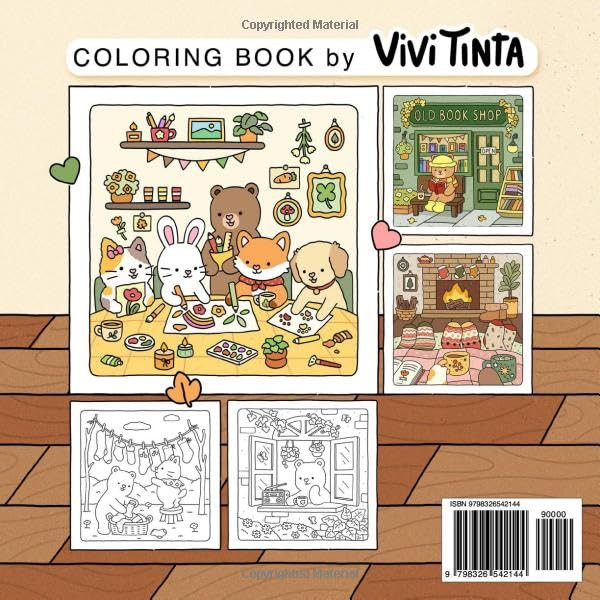 Fuzzy Hygge Cute and Cozy Coloring, Vivi Tinta - Imagem 2