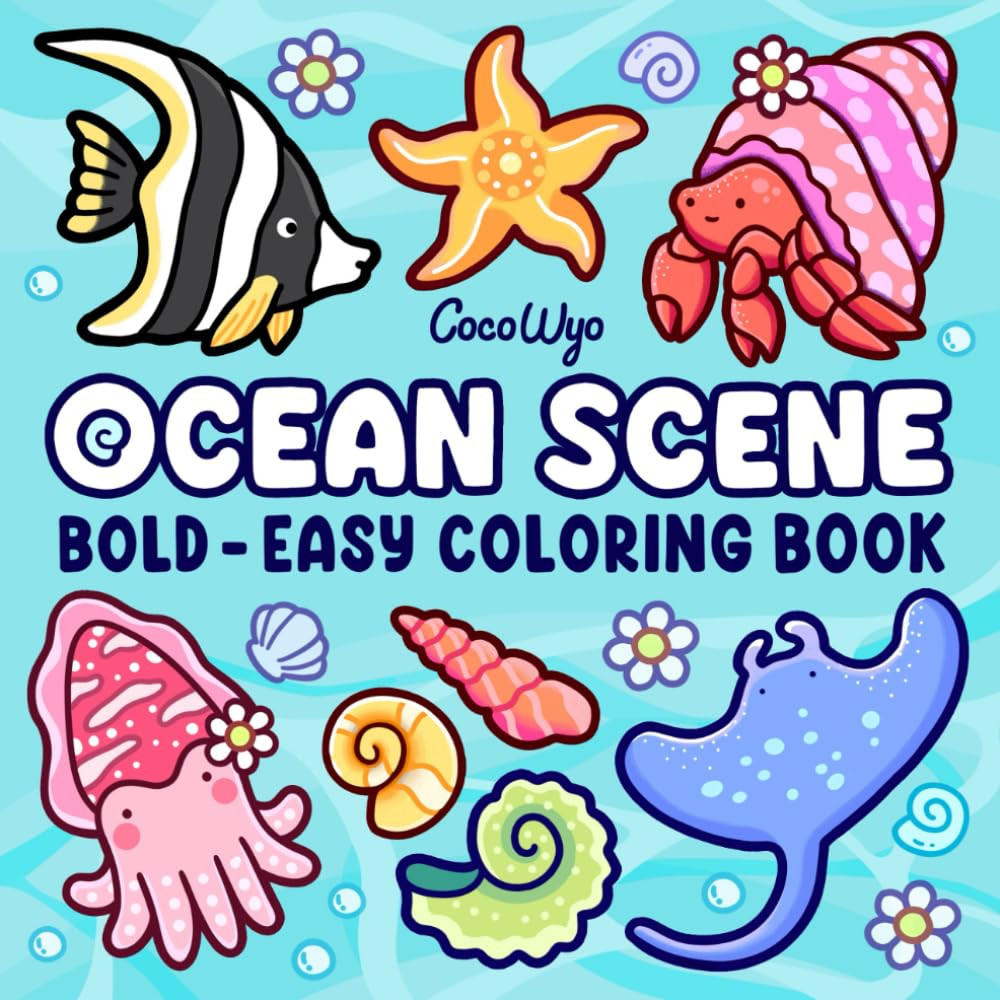Ocean Scene: Coloring Book, Coco Wyo