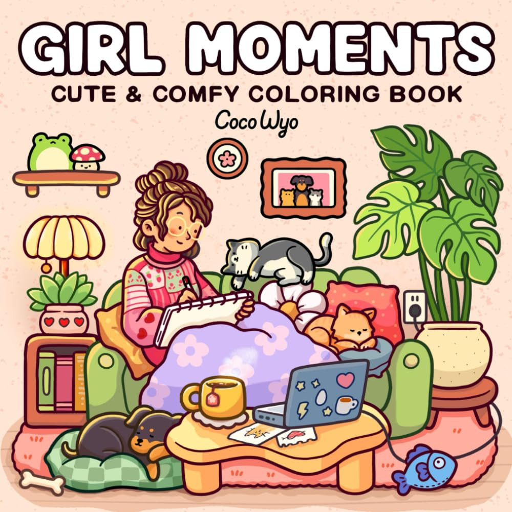 Girl Moments Coloring Book, Coco Wyo