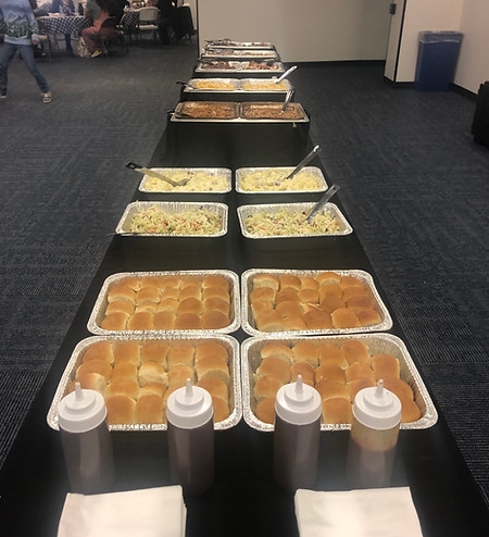 Catering buffet line