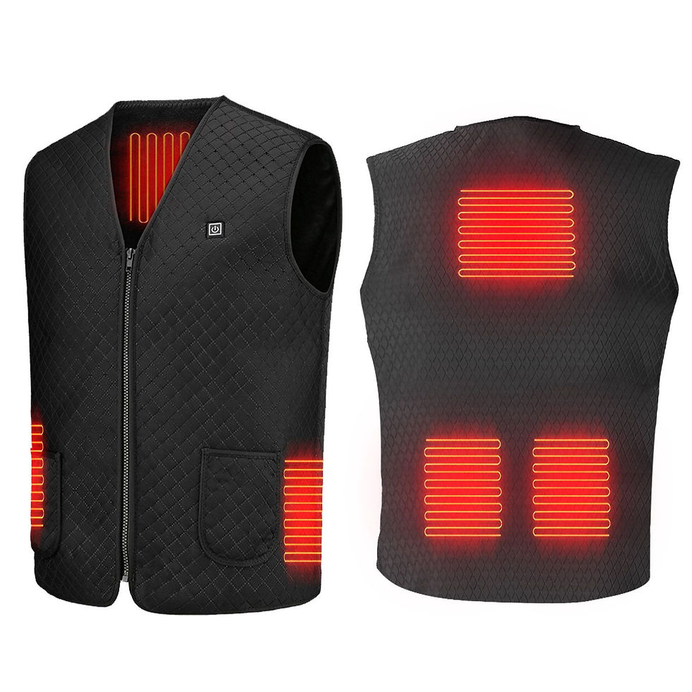 Thumbnail: Unisex Black Heat Jacket Vest 3 Heating Gear Adjustable USB HFor Men Women