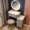 Thumbnail: A Set Makeup Dressing Table with Mirror Slate Furniture Girl Bedroom