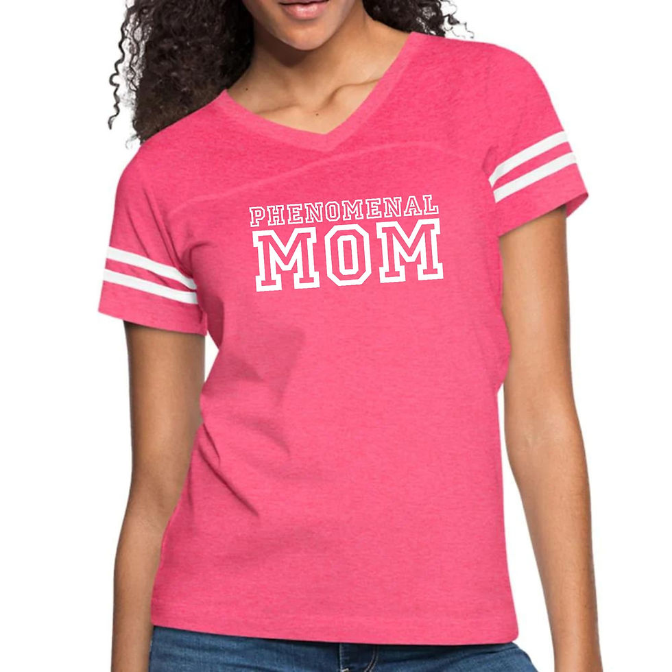 Thumbnail: Womens Vintage Sport Graphic T-shirt, Phenomenal Mom Print