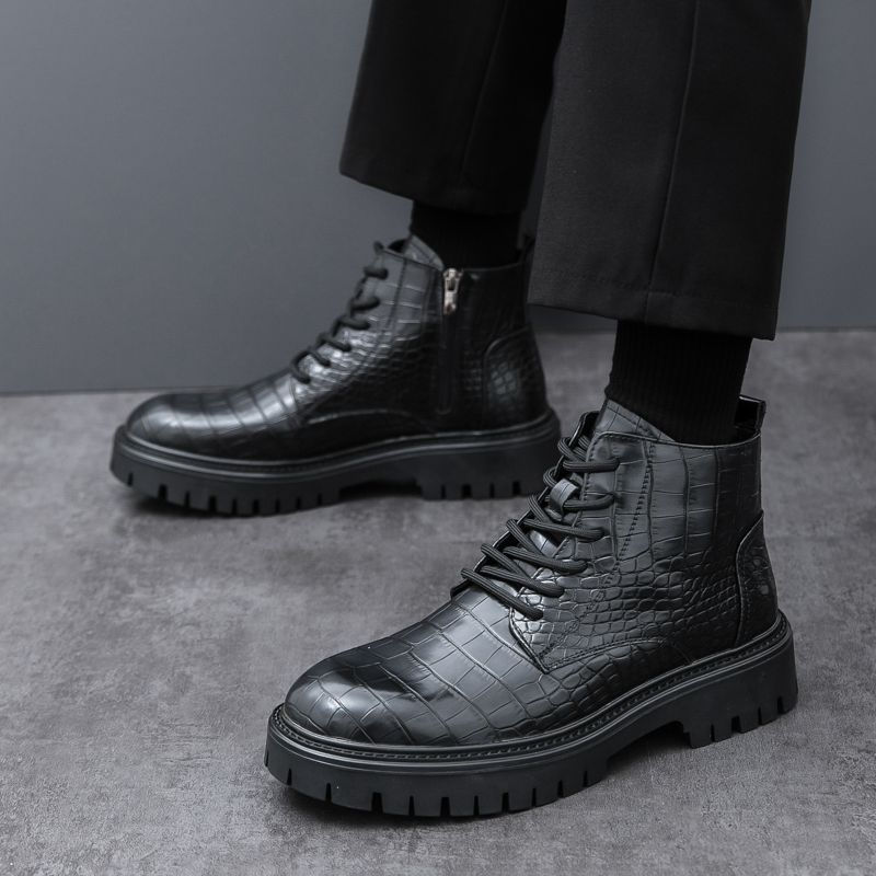 Thumbnail: Autumn and winter men's new platform increase Martin boots fashion trend 