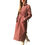 Thumbnail: Women long trench coat V-neck tied brick red windbreaker female Gentle