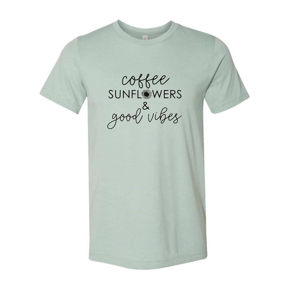 Thumbnail:  Coffee Sunflowers And Good Vibes Shirt
