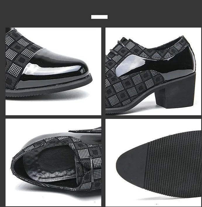 Thumbnail: New men's large size increase business formal pointed