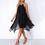 Thumbnail: Black Cocktail Dress Summer Round Neck Fashion Chiffon Sleeveless