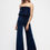 Thumbnail: Women's Ribbed Velvet Tube Top Jumpsuit In Ultra Marine