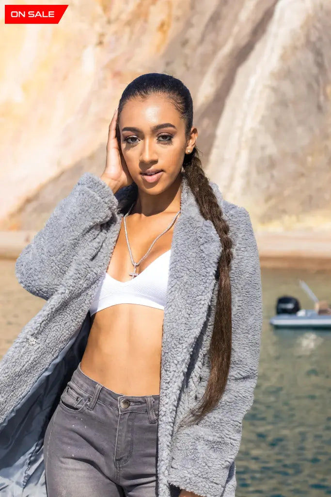 Thumbnail: Stud Button Borg Teddy Coat (1905)