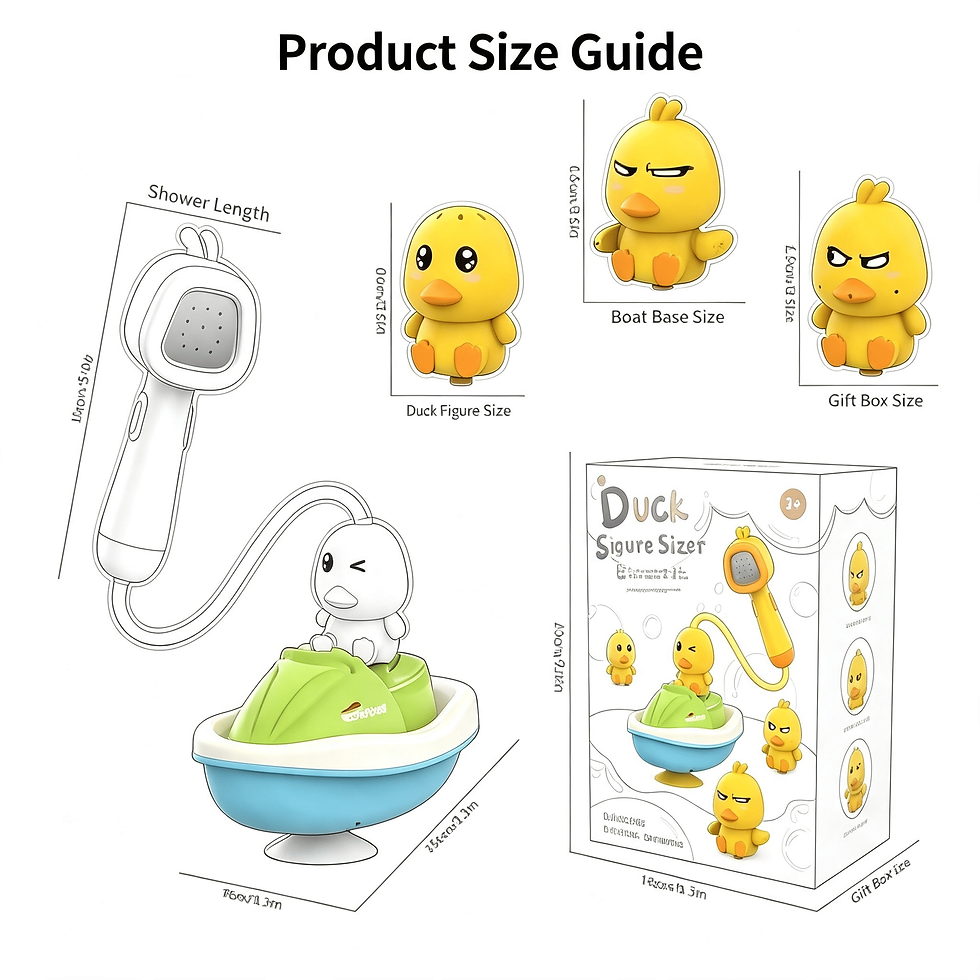 Thumbnail: 4 In 1 Duck Electric Shower Bath Toy Set, Rotating Sprinkler