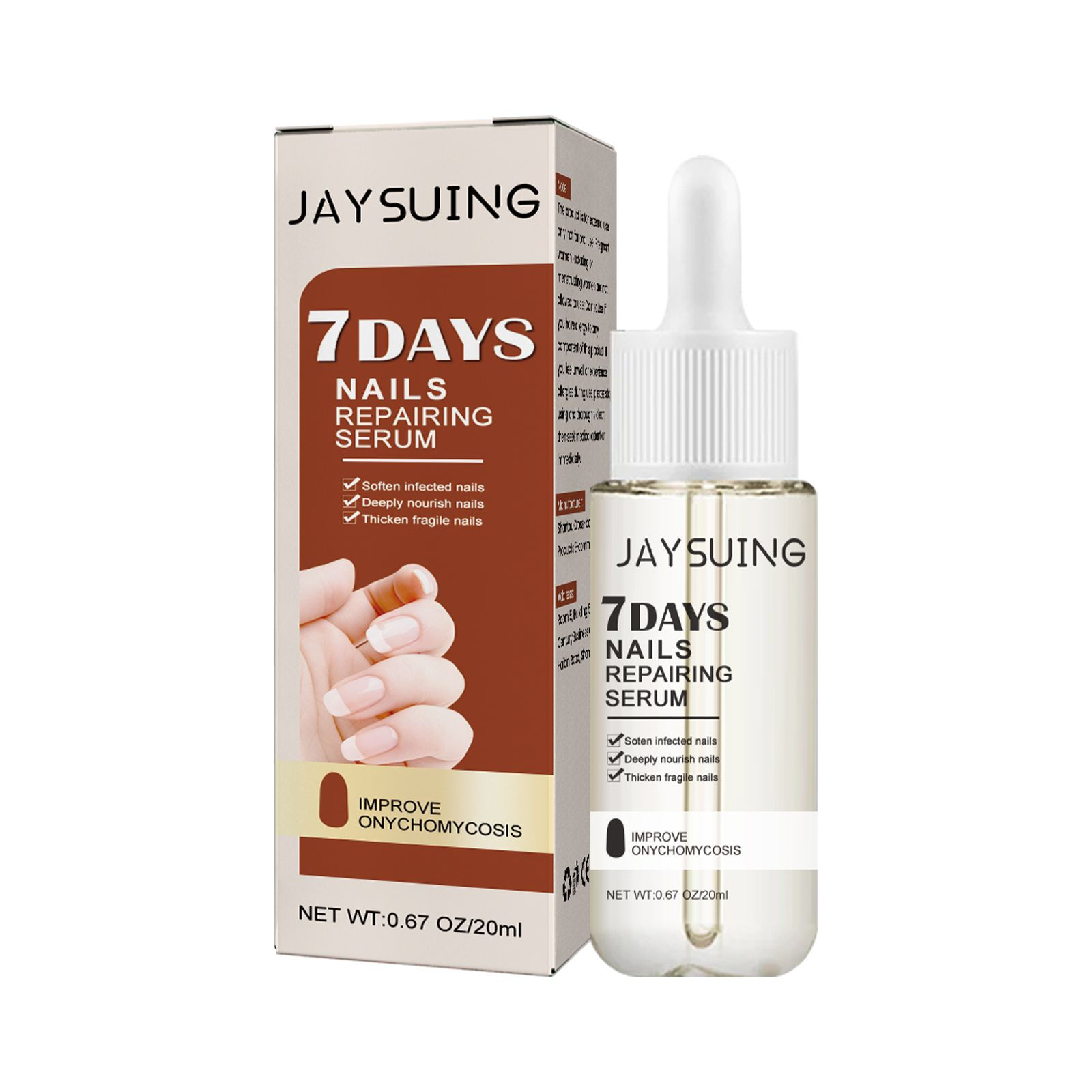 Jaysuing 7 Day Nail Care Essence Grey Nail, Hand, Foot