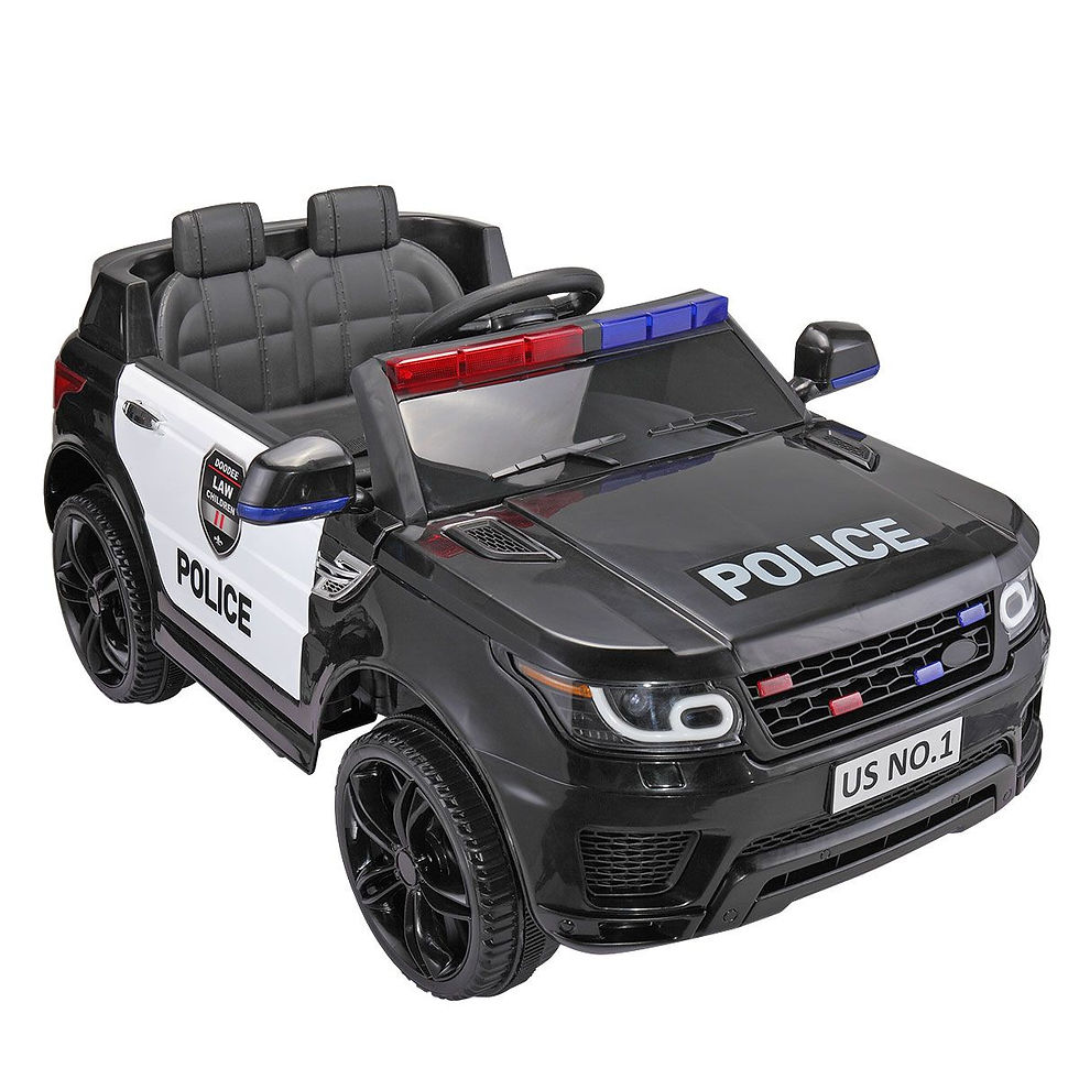 Thumbnail: 12V Kid Ride on Police Car with Parental Remote