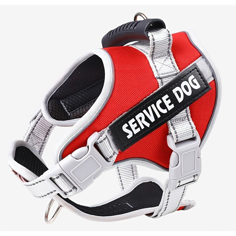 Thumbnail: No Pull Service Dog Vest Harness For Dog & Cat; Breathable Soft Dog Vest