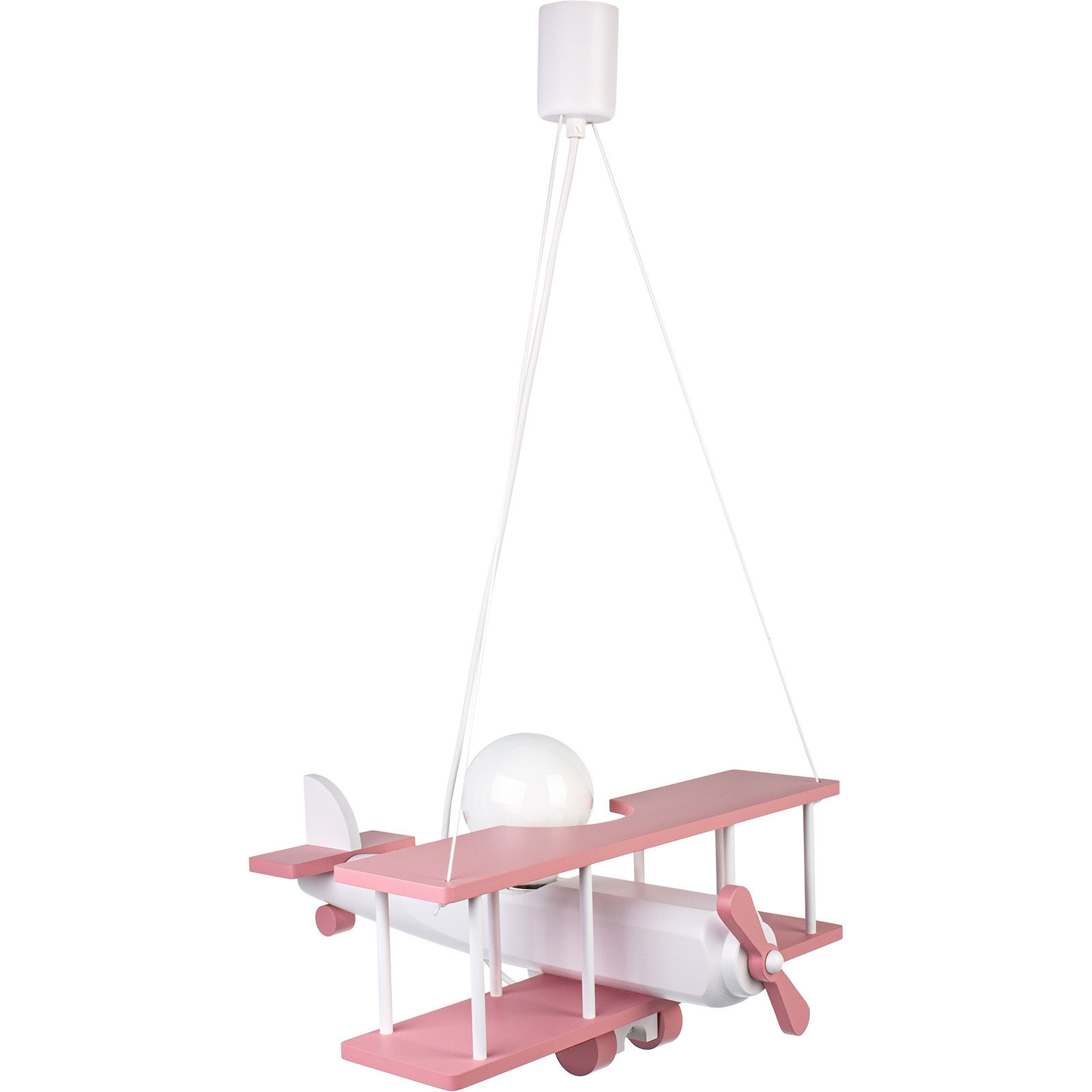 Hanging lamp Plane large pink and white