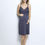 Thumbnail: Shopymommy 18453 Lace Strappy Maternity & Nursing Nightgown Navy Blue
