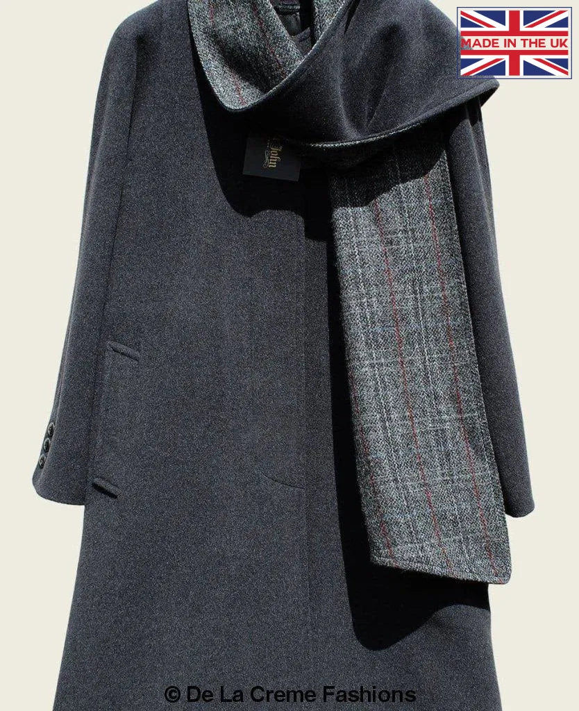 Thumbnail: SCARPIA - Wool & Cashmere Overcoat With Scarf Detail