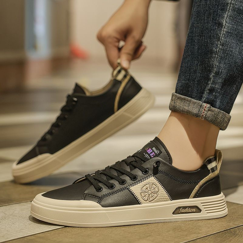 Thumbnail: Men's new leather leather light luxury fashion board shoes trend fashion 