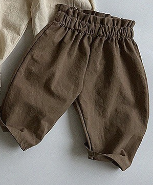 Thumbnail: Baby Solid Color Loose Casual Pants