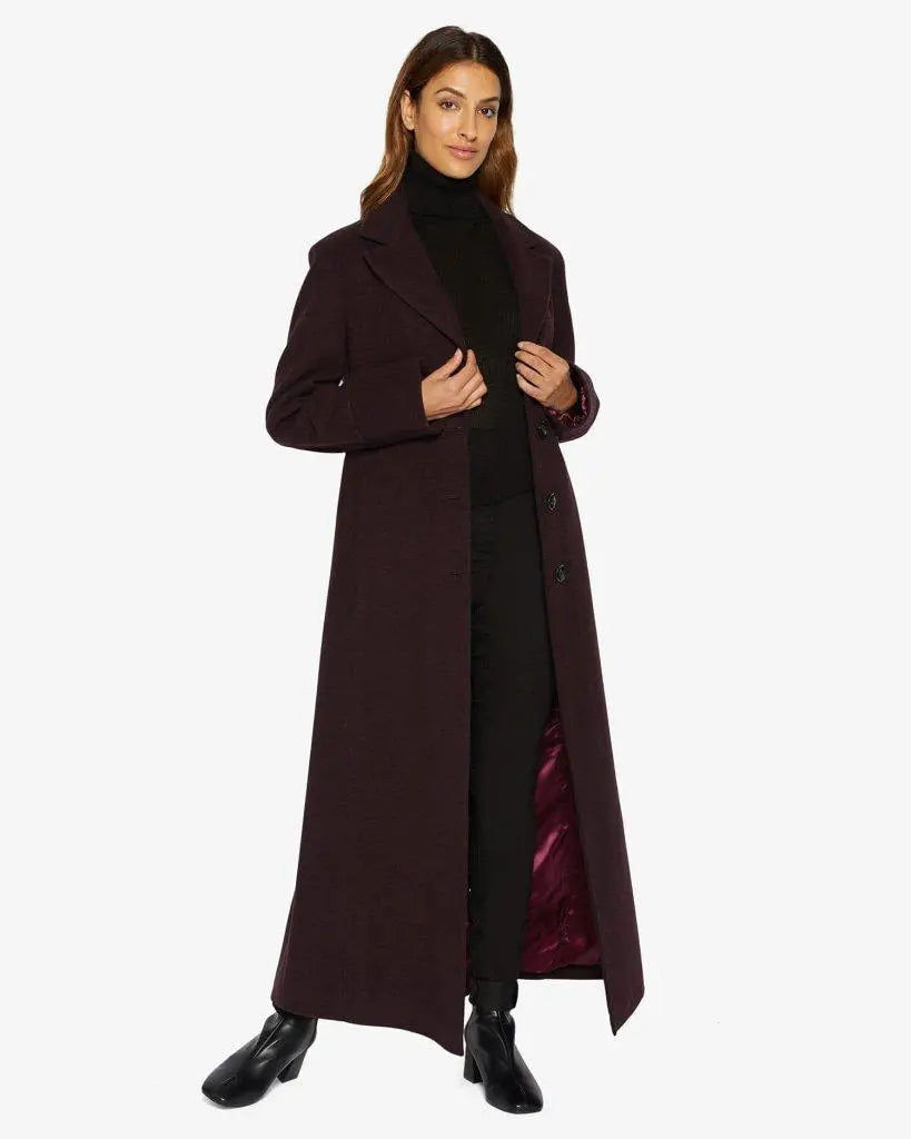 Thumbnail: Slim Fit Wool Blend Longline Maxi Coat (1816)