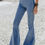 Thumbnail: Women's Blue High Waist Bell Bottom Jeans