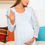 Thumbnail: Shopymommy 55103 Elegance Lace Sleeves Maternity & Nursing Nightgown
