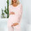 Thumbnail: Shopymommy 55303 Elegance Lace Sleeves Maternity & Nursing Pajamas