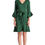 Thumbnail: Tayte Dress - V-neck 3/4 sleeve dress with ruffle accents and self