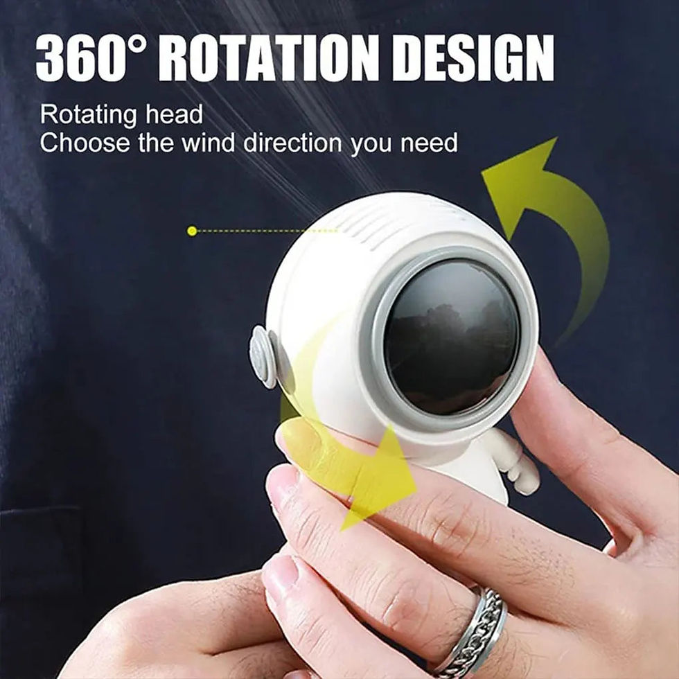 Thumbnail: Astronaut Neck Hanging Fan Portable Cute Quiet Running Brushless Motor