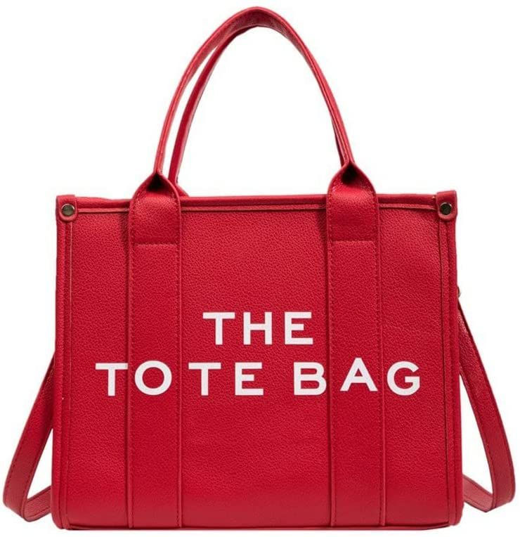 Thumbnail: Roecytu PU Tote Bag for Women Simple Large-capacity Tote Bag Crossbody 