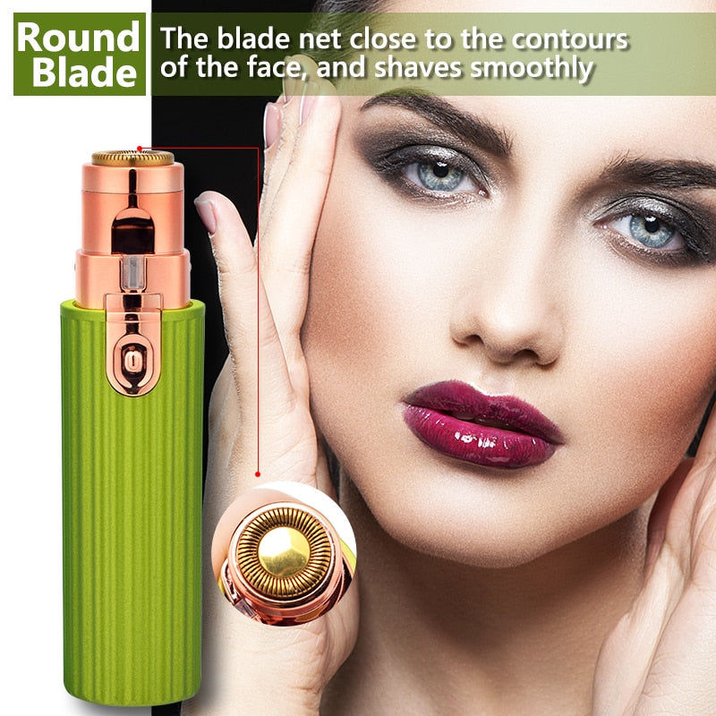 Thumbnail: 2 IN 1 Rechargeable Electric Eyebrow Trimmer Epilator Female Body