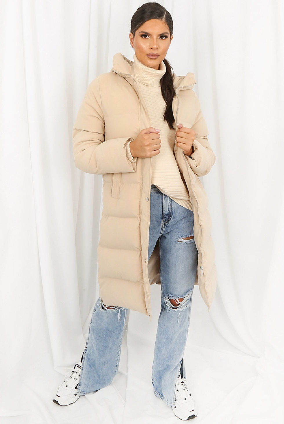 Thumbnail: Hooded Longline Puffer Coat