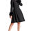Thumbnail: Caroline Dress - Crepe fit & flare dress with faux fur cuffs
