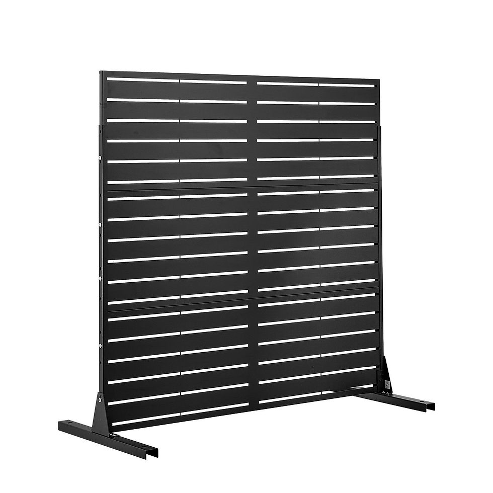 Thumbnail: Metal Privacy Screen, 44einforcement Fixed, Freestanding Outdoor Divider 